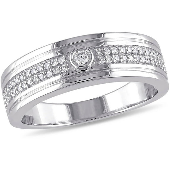 Everly Women's Diamond 10k White Gold Wedding Ring