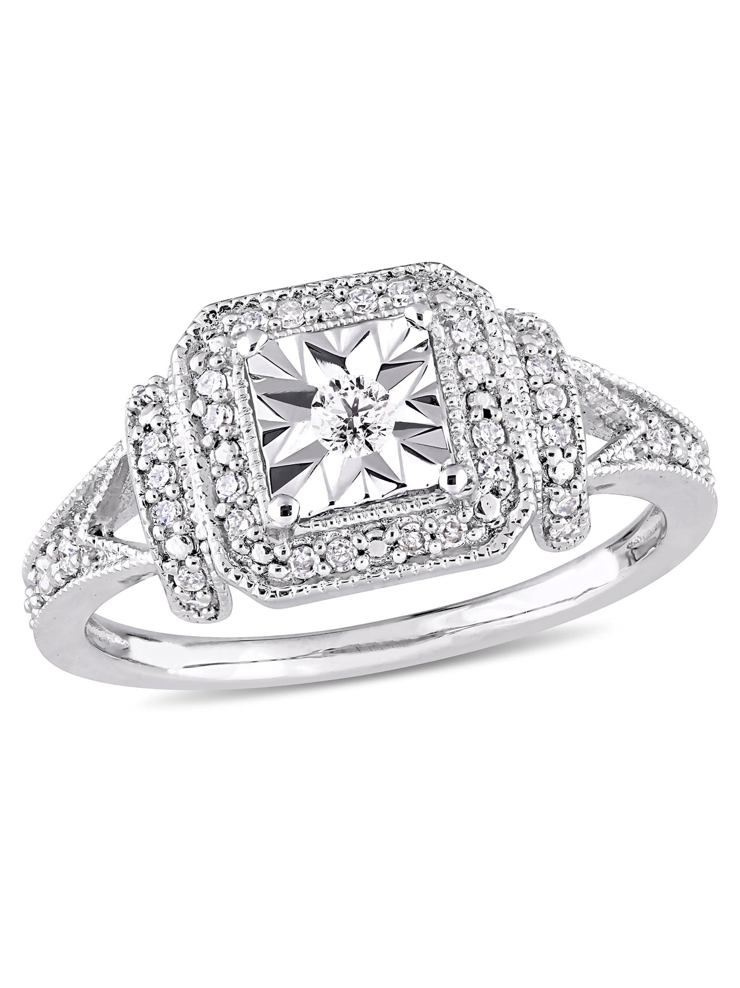 Everly Women's Diamond Sterling Silver Engagement Ring