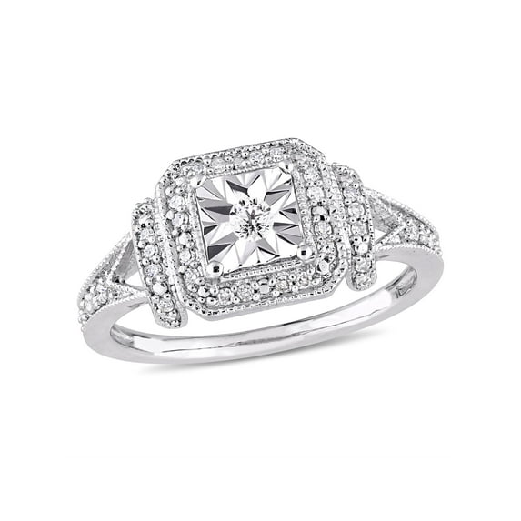 Everly Women's Diamond Sterling Silver Engagement Ring