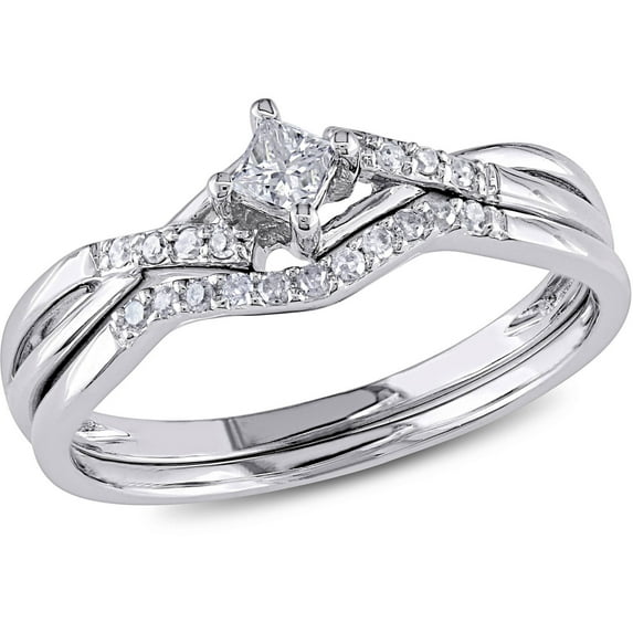 Everly Women's Diamond 10k White Gold Bridal Set