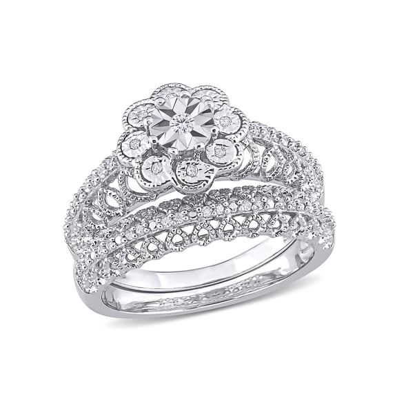 Everly Women's Diamond Sterling Silver Bridal Set