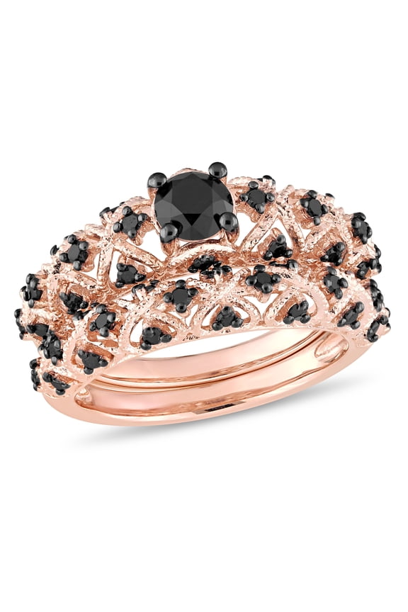 Women's Diamond Sterling Silver Bridal Set