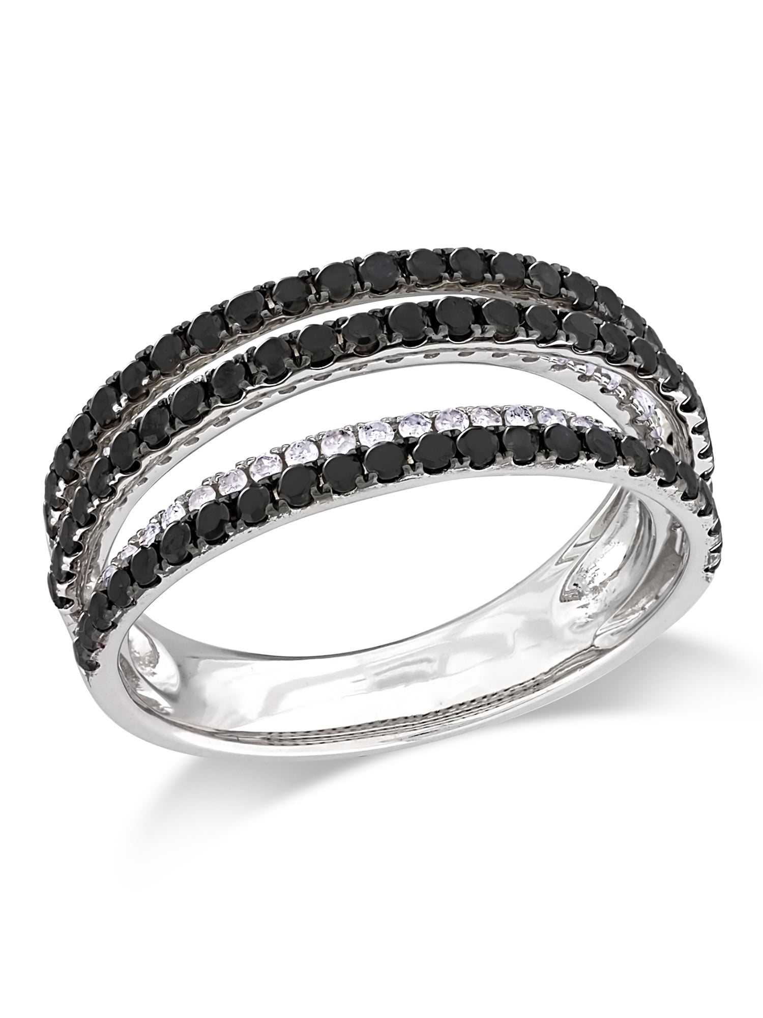 Everly Women's Diamond Sterling Silver Ring - Walmart.com