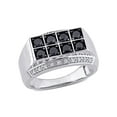 thumbnail image 1 of Everly Men's Diamond Sterling Silver Wedding Ring, 1 of 7
