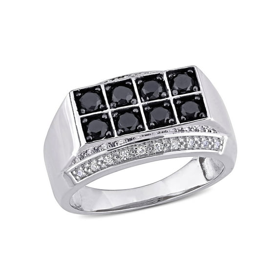 Everly Men's Diamond Sterling Silver Wedding Ring