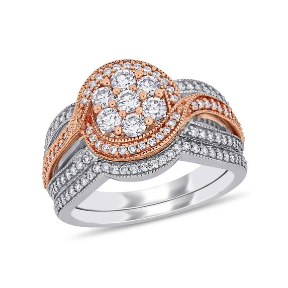 Everly Women's Diamond 14k Rose Gold Bridal Set