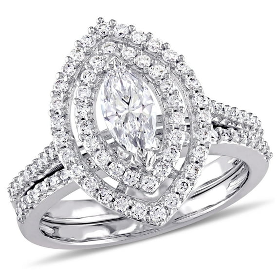 Everly Women's Diamond 14k White Gold Bridal Set