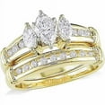 thumbnail image 1 of Everly Women's Diamond 14k Yellow Gold Bridal Set, 1 of 3