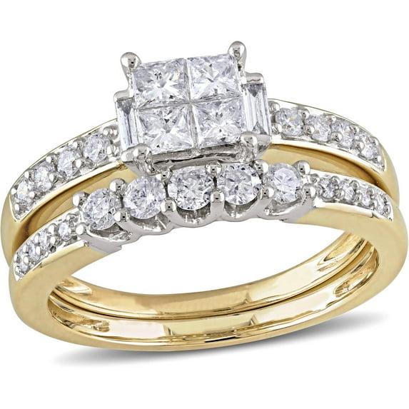 Everly Women's Diamond Diamond 14k Yellow Gold Bridal Set
