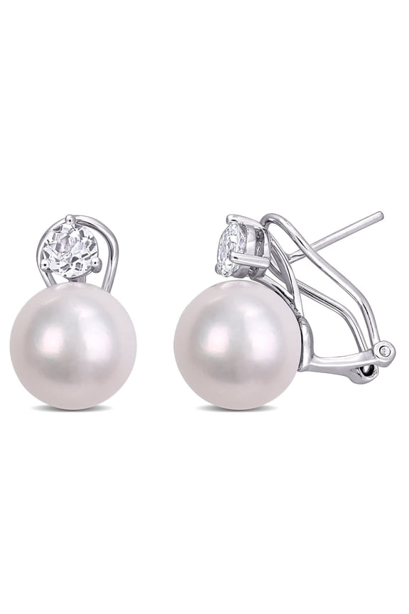 Women's Cultured Pearl Sterling Silver Earrings