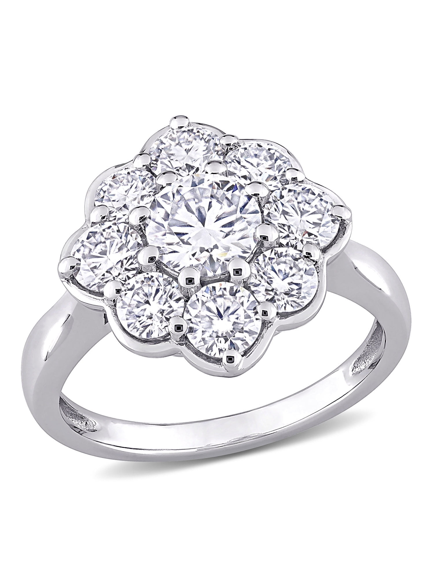 Everly Women's Moissanite 10k White Gold Ring