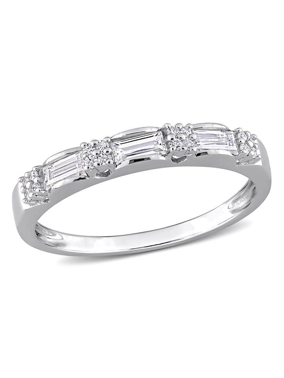 Women's Created Moissanite Sterling Silver Ring