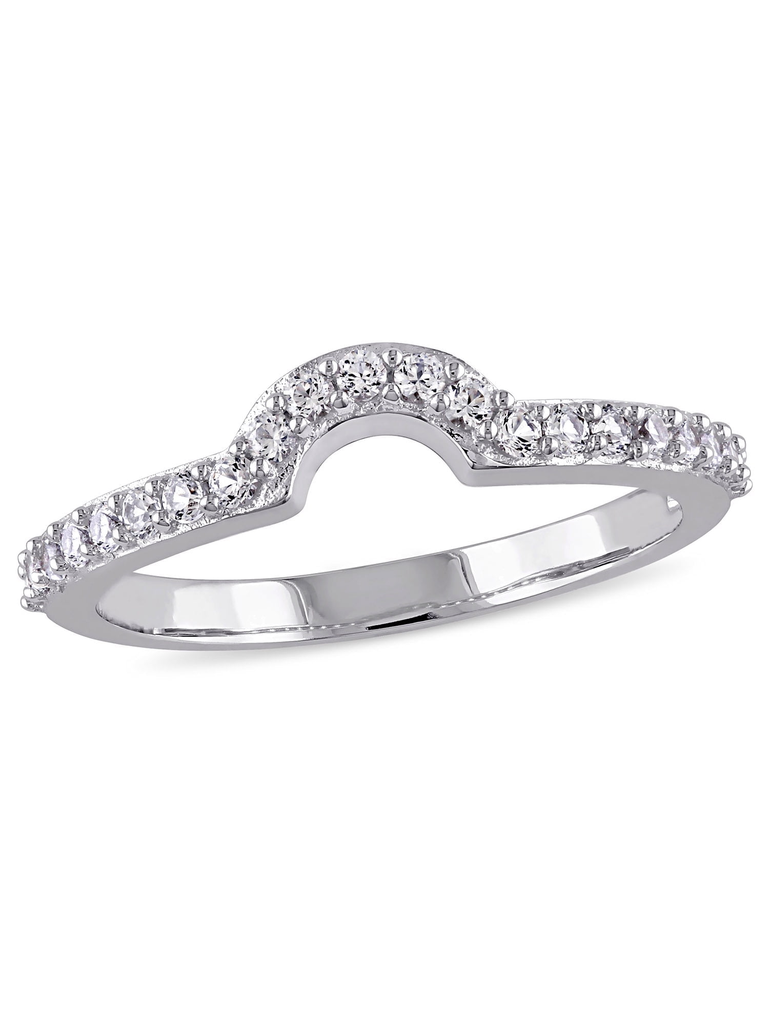 Everly Women's Sapphire 10k White Gold Wedding Ring