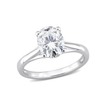 Everly Women's Moissanite 10K White Gold Engagement Ring