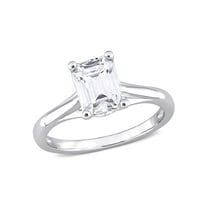Everly Women's Moissanite and Created 10K White Gold Engagement Ring