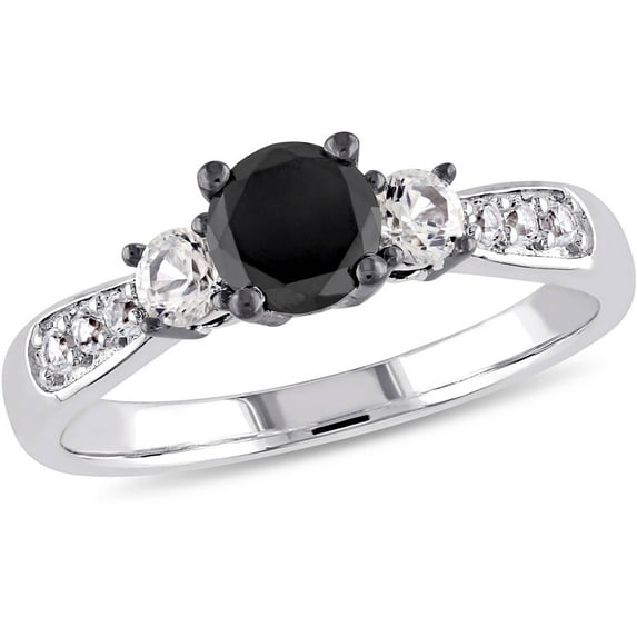 Everly Women's Diamond and Created Sapphire Engagement Ring