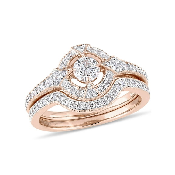 Everly Women's Diamond 10k Rose Gold Bridal Set