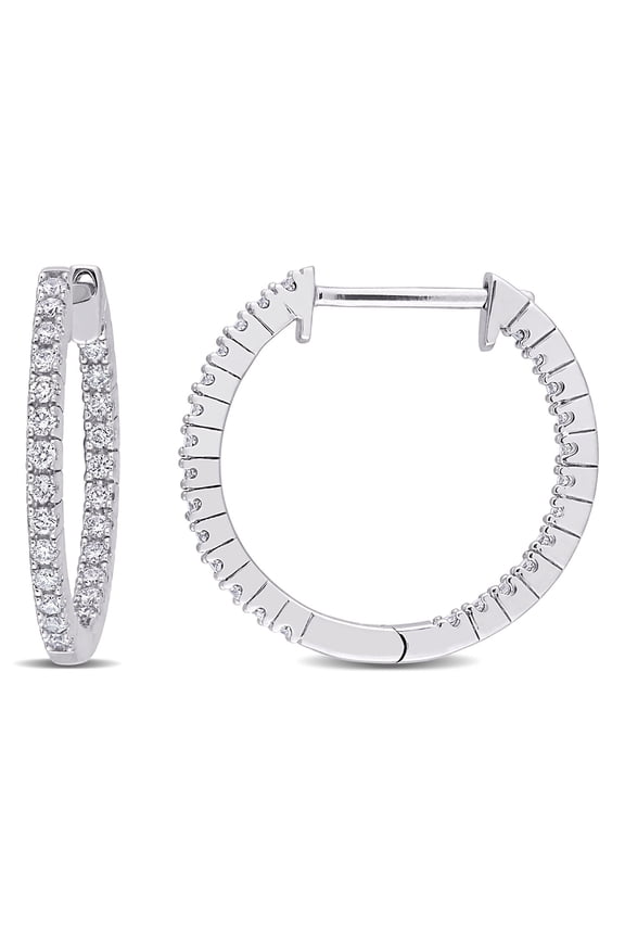 Women's Diamond 10k White Gold Earrings