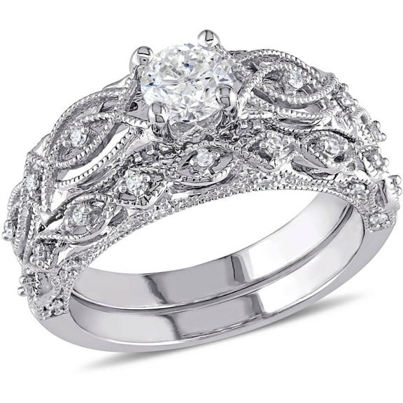 Everly Women's Diamond 10k White Gold Bridal Set