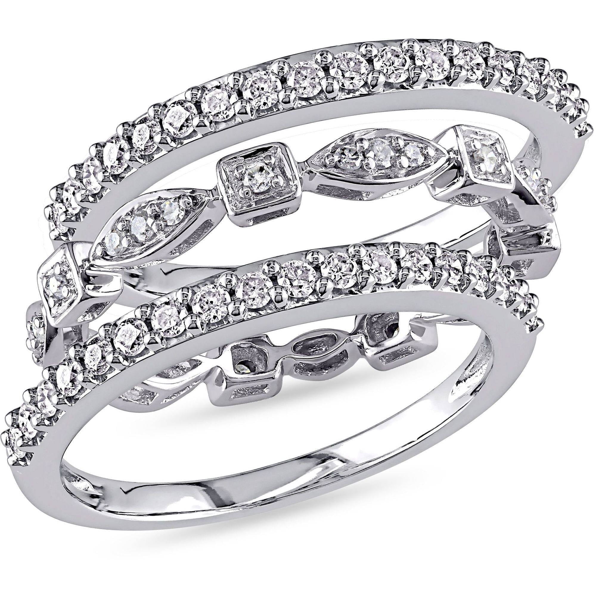 Everly Women's Diamond and 10k White Gold Ring