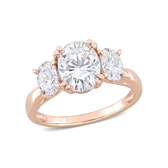 Everly Women's Moissanite 10K Rose Gold Engagement Ring