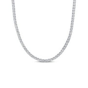 Everly Womens Cubic Zirconia Sterling Silver Tennis Necklace
