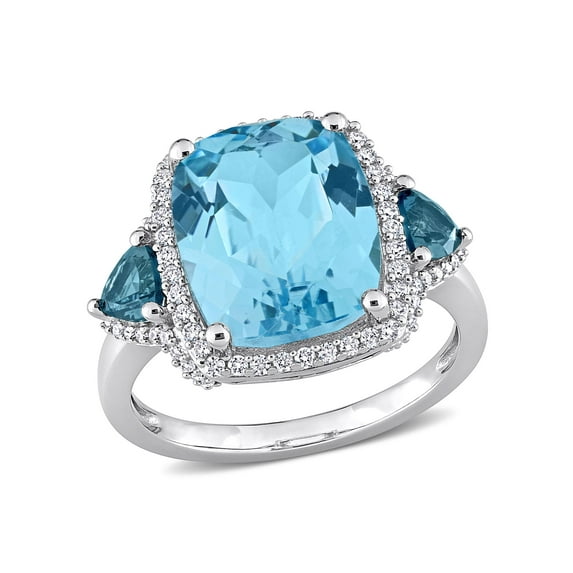 Everly Women's Topaz 14k White Gold Ring