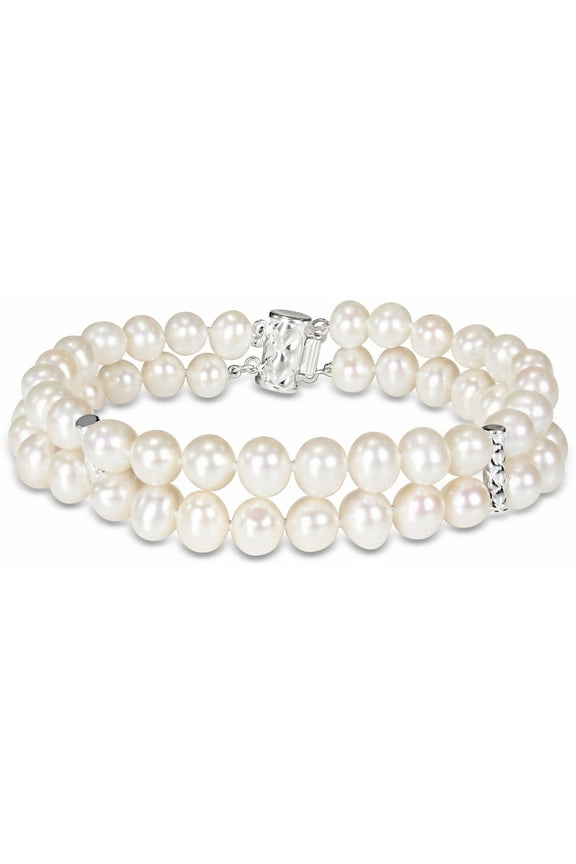 Women's Cultured Pearl Sterling Silver Bracelet