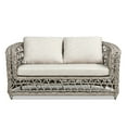 thumbnail image 1 of Everly 63.5" Woven Frame Barrel Deep Seating Patio Loveseat Sofa, Oat Beige Axroma Olefin, 1 of 7