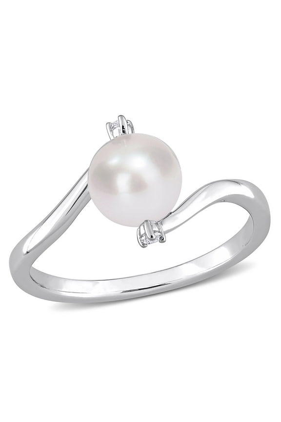 Women's Cultured Pearl Sterling Silver Ring