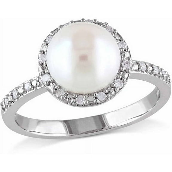 Everly Women's Cultured Pearl and Diamond Ring