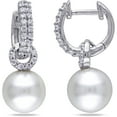 thumbnail image 1 of Everly Women's Cultured Pearl and Cubic Zirconia Sterling Silver Earrings, 1 of 4