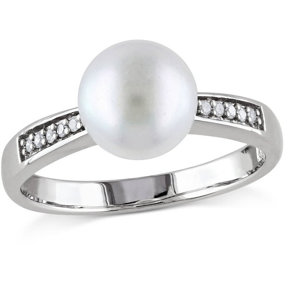 Everly Women's Cultured Pearl and Diamond Ring