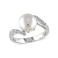 thumbnail image 1 of Everly Women's Cultured Pearl and Diamond Sterling Silver Ring, 1 of 5