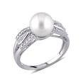 thumbnail image 1 of Everly Women's Cultured Pearl and Diamond Sterling Silver Ring, 1 of 5