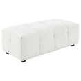 thumbnail image 1 of Everly Boucle Upholstered Rectangular Ottoman Off White, 1 of 4