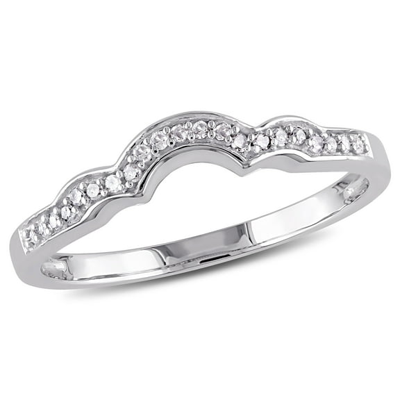 Everly Women's Diamond 10k White Gold Wedding Ring