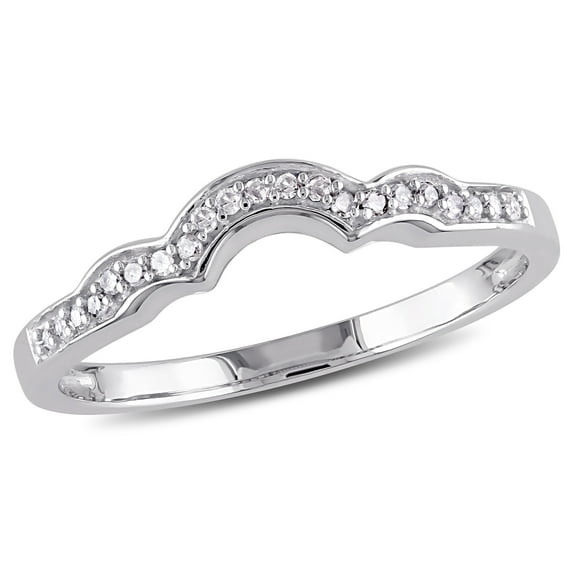Everly Women's Diamond 10k White Gold Wedding Ring