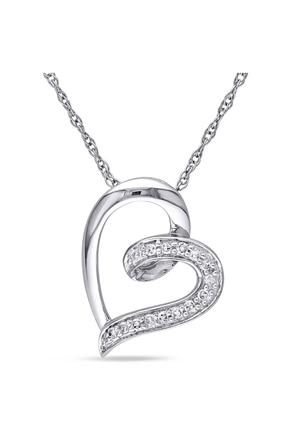 Women's Diamond 10k White Gold Necklace