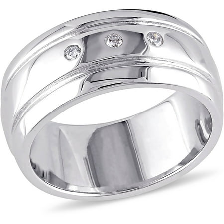 Diamond Accent Sterling Silver Three-Stone Promise Ring