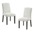 thumbnail image 1 of Everly Dining Chair 2-Pack in Oyster Gray Fabric with Gray Washed Legs, 1 of 9