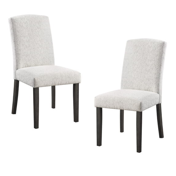 Everly Dining Chair 2-Pack in Oyster Gray Fabric with Gray Washed Legs