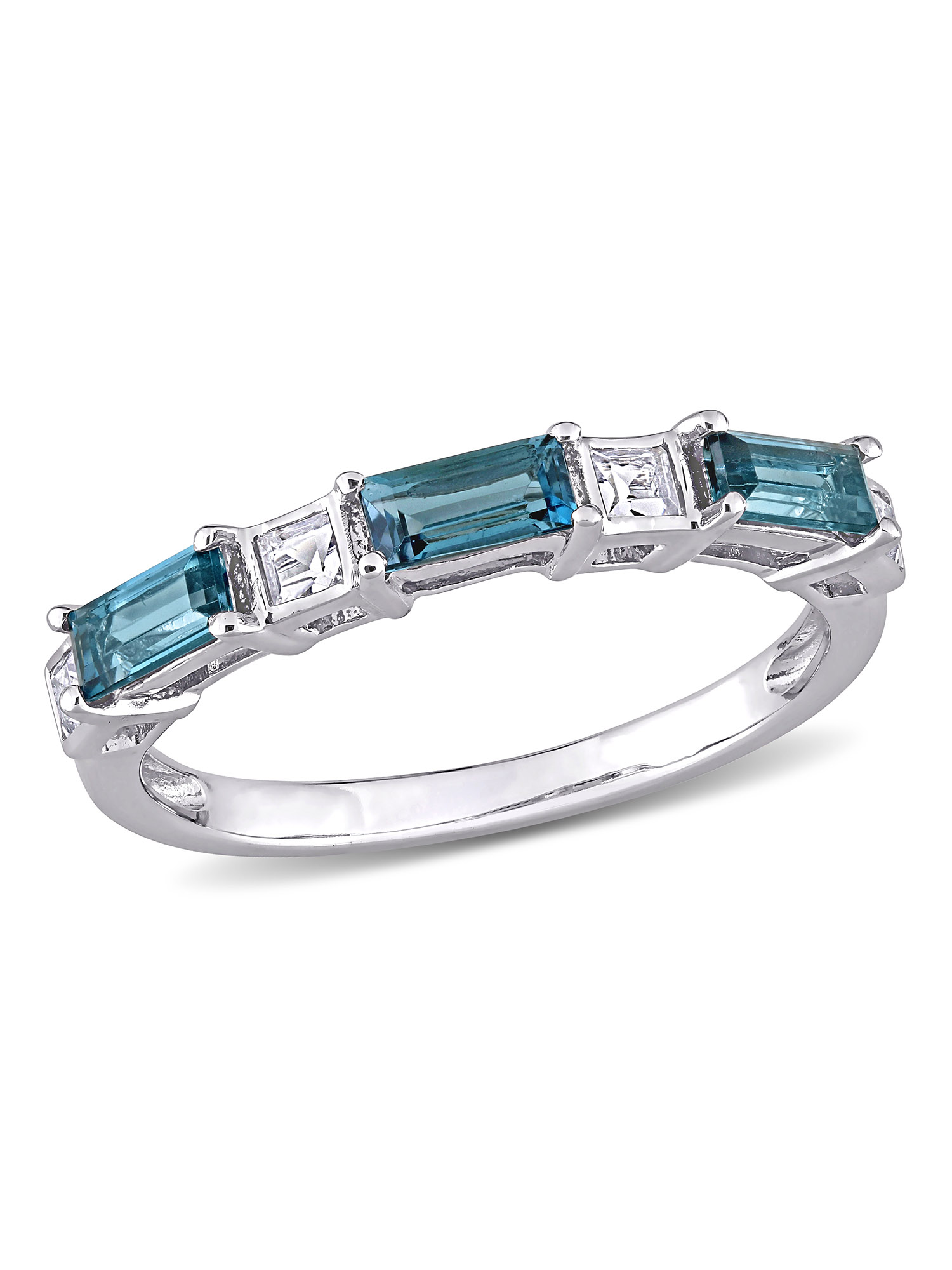 Everly Everly Women's 1.06 Carat T.G.W. Blue Topaz London and White ...