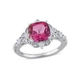 thumbnail image 1 of Everly Women's Topaz and Sapphire Diamond 10k White Gold Ring, 1 of 7