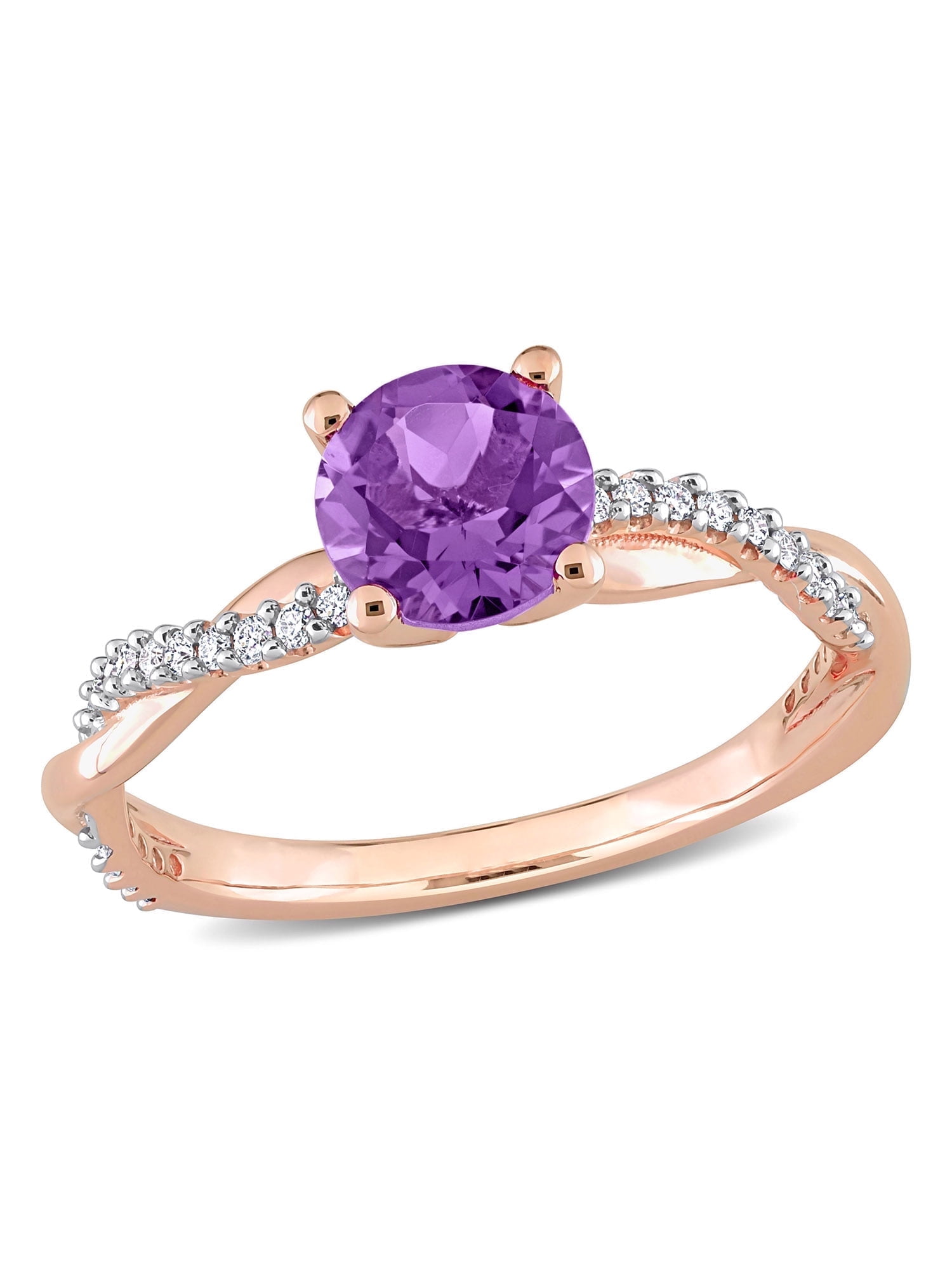 Everly Women's Amethyst 14K Rose Gold Engagement Ring