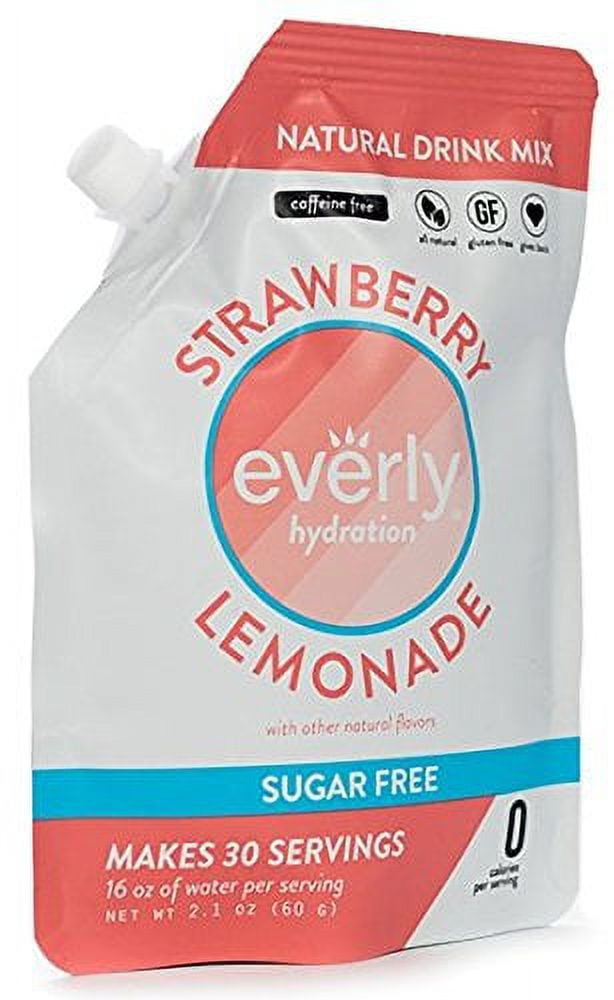 Everly, Hydration Powdered Drink Mix, Strawberry Lemonade, 30 Servings