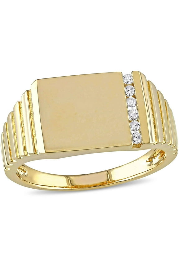Men's Diamond 10k Yellow Gold Ring