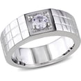 thumbnail image 1 of Everly Men's Sapphire and Created Sterling Silver Ring, 1 of 1
