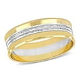 thumbnail image 1 of Everly Men's 10k Two-tone Gold Wedding Ring, 1 of 7