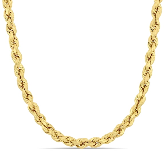 Everly Women's 5mm 14k Yellow Gold Rope Chain Necklace